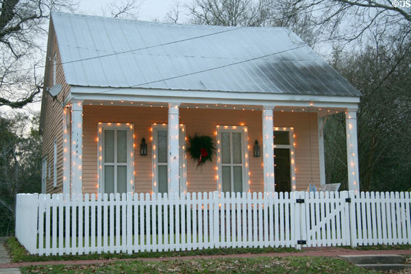 Pink Creole-style cottage (11841 Ferdinand St.). St. Francisville, LA.