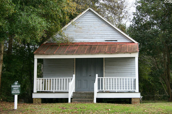 Black Burial Society lodge (1883) (on Ferdinand St. opposite Historical Museum). St. Francisville, LA. Style: Greek Revival.