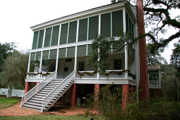 Oakley Plantation at the Audubon Historic Site (a LA State Park) (11788 LA Hwy 965) where John James Audubon painted. St. Francisville, LA. Style: West Indies style. On National Register.