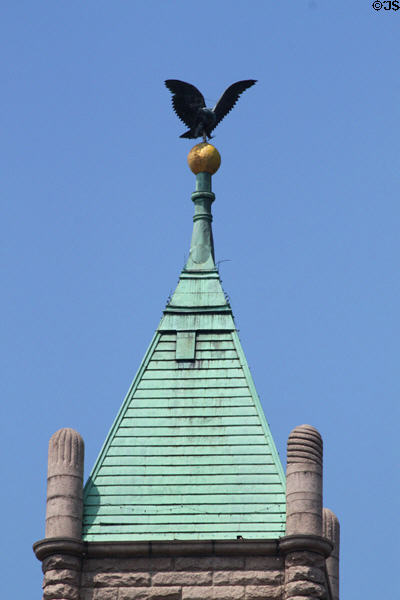 Eagle finial of Lowell City Hall. Lowell, MA.