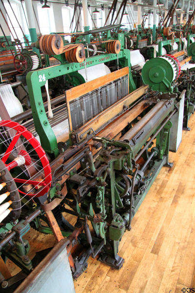 Looms at Boott Cotton Mills. Lowell, MA.