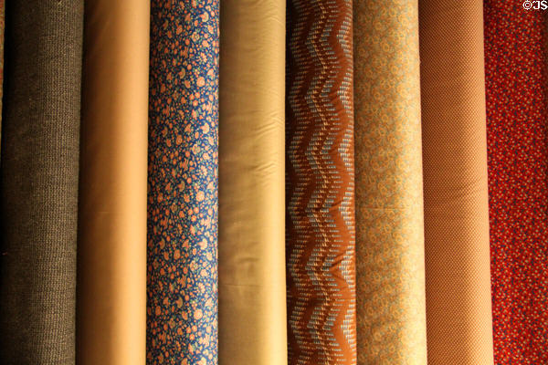 Calico printed cotton cloth at Boott Cotton Mills. Lowell, MA.
