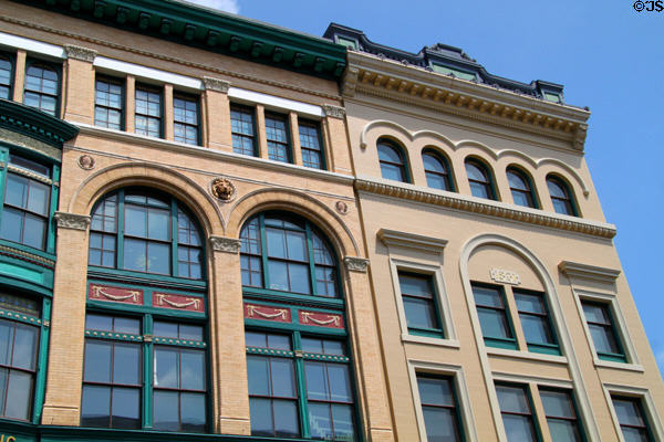 Bon Marche Building & neighboring commercial building (1831). Lowell, MA.