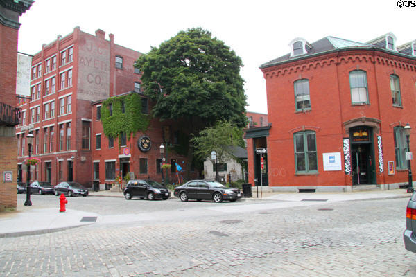 View along Middle St. from Shattuck St. Lowell, MA.