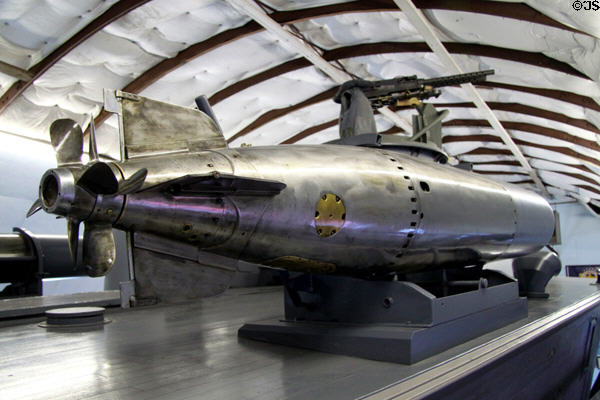 Torpedo aboard PT796 at Battleship Cove. Fall River, MA.