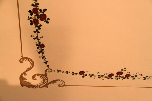 Painted ceiling trim at Fall River Historical Society Museum. Fall River, MA.