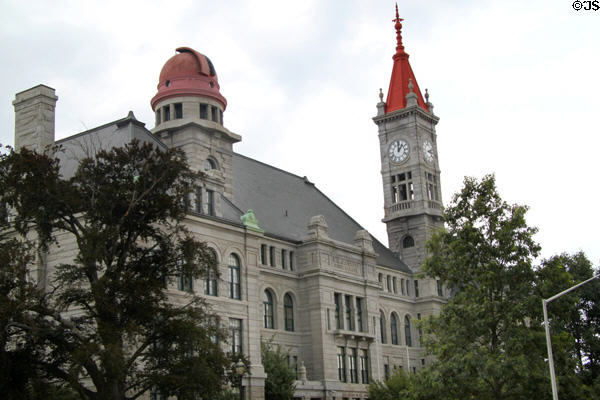Renaissance Revival style of old B.M.C. Durfee High School (now Fall River Trial Court). Fall River, MA.