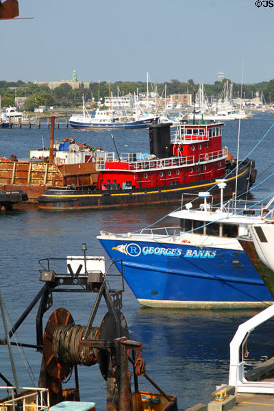 Tugboat at New Bedford harbor. New Bedford, MA.