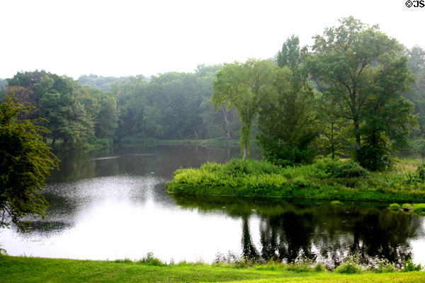 River on Smith College campus. Northampton, MA.