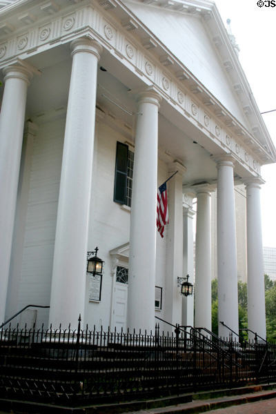 Facade of Old First Church. Springfield, MA.