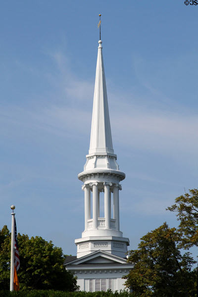 Tower of Sandwich First Church of Christ (aka Sandwich Calvinistic Congregational Church). Sandwich, MA.