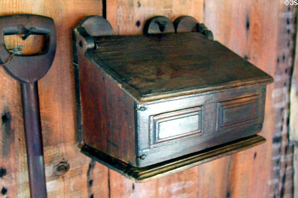 Salt box at Hoxie House. Sandwich, MA.