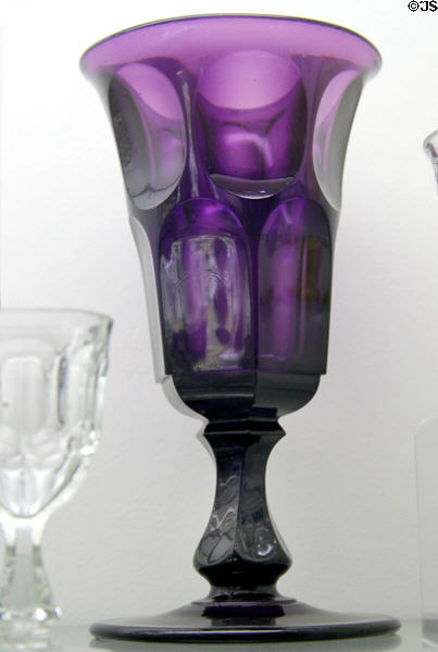 Amethyst glass Ashburton Celery at Sandwich Glass Museum. Sandwich, MA.