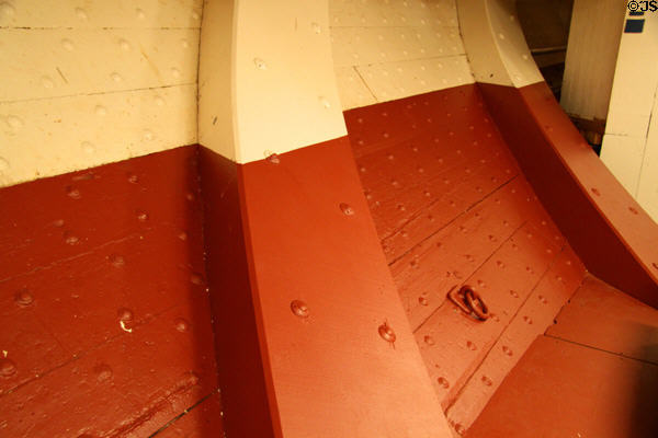 Planks below water line of USS Constitution. Boston, MA.