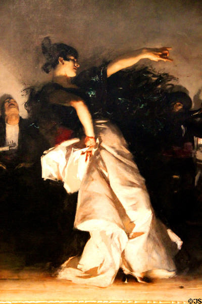 Detail of El Jaleo painting by John Singer Sargent at Gardner Museum. Boston, MA.