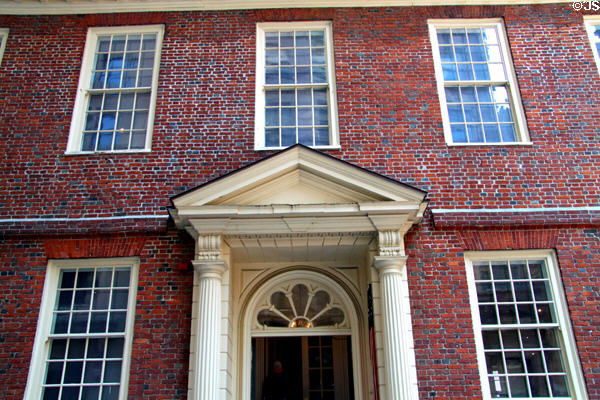 Georgian windows on western facade of Old State House. Boston, MA.