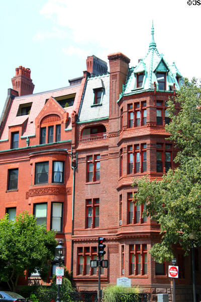 T.M. Rotch House (1881) by Rotch & Tilden + F.C. Haven House (1881) by John Pickering Putnam (197 &195 Commonwealth Ave.). Boston, MA.