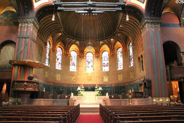 Interior of Henry Hobson Richardson's Trinity Church. Boston, MA.