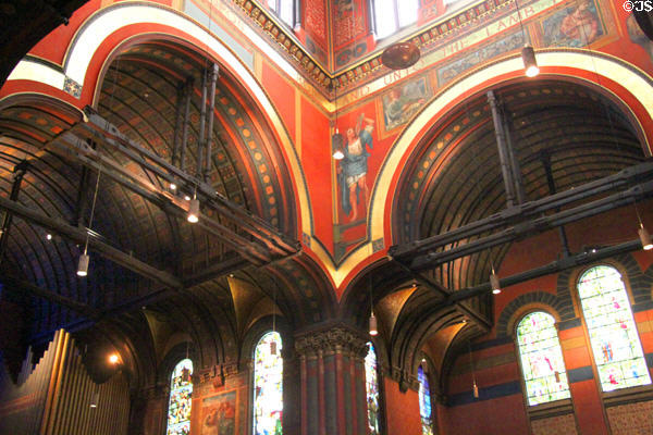 Henry Hobson Richardson's arches & beams of Trinity Church. Boston, MA.