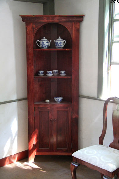 Corner hutch in Hartwell Tavern at Minute Men National Historical Park. Concord, MA.