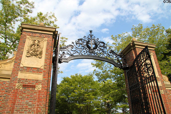 Iron work of Samuel Johnston Gate (1889) at Harvard. Cambridge, MA.