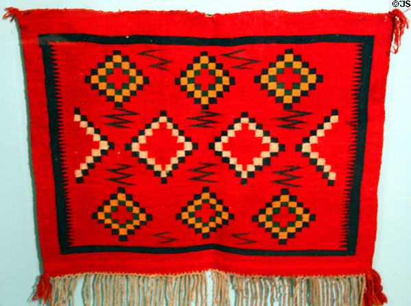 Navajo saddle throw (1870s-80s) at Peabody Museum. Cambridge, MA.