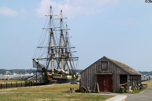 Friendship of Salem & rigging shed run by NPS. Salem, MA.