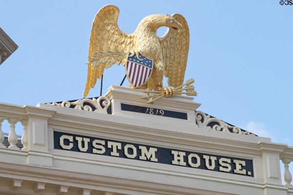 Eagle atop Salem Custom House. Salem, MA.