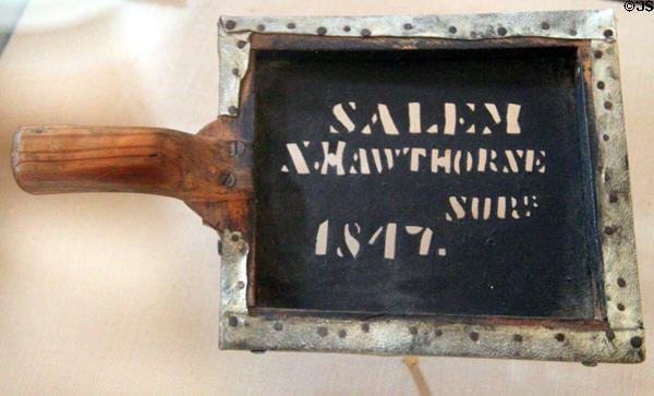 Inspection stencil used by Nathaniel Hawthorne while Surveyor of Salem Custom House. Salem, MA.