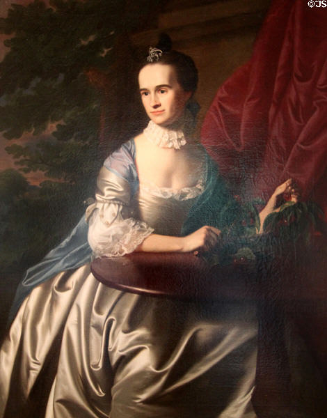 Portrait of Sarah Erving Waldo (c1765) by John Singleton Copley at Peabody Essex Museum. Salem, MA.