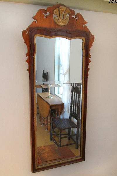 Mirror at John Adams birthplace. Quincy, MA.