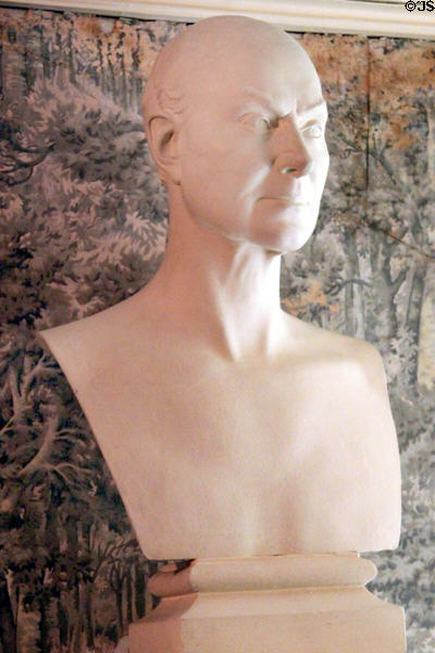 Bust of John Quincy Adams in Long Hall at Peacefield. Quincy, MA.