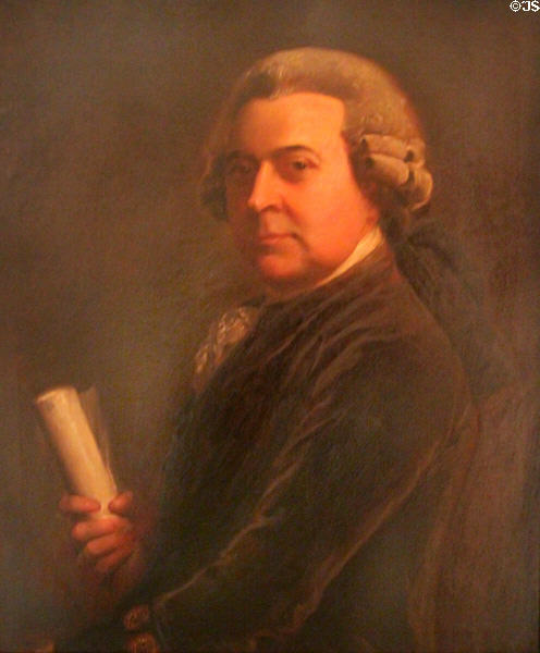 Portrait (c1784) of John Adams after original by John Singleton Copley at Peacefield. Quincy, MA.