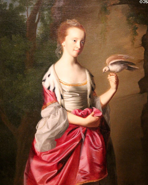 Mrs. William Tyng (Elizabeth Ross) portrait (1766) by John Singleton Copley at Museum of Fine Arts. Boston, MA.