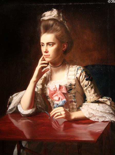 Mrs. Richard Skinner (Dorothy Wendell) portrait (1772) by John Singleton Copley at Museum of Fine Arts. Boston, MA.