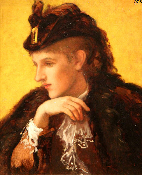 The Gainsborough Hat painting (c1876) by William Morris Hunt at Museum of Fine Arts. Boston, MA.