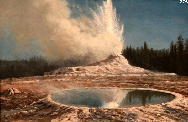 Geyser, Yellowstone Park (c1881) by Albert Bierstadt at Museum of Fine Arts. Boston, MA.