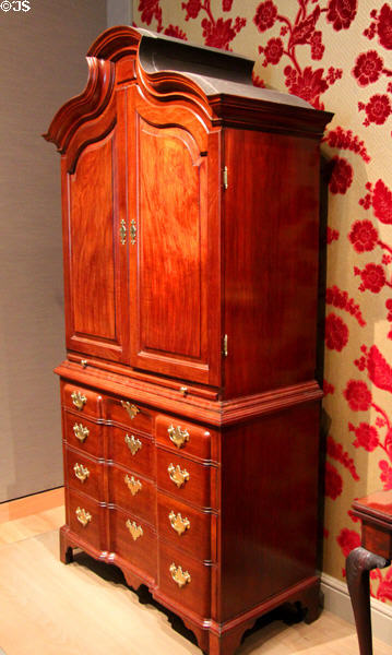 Clothespress (c1740-50) from Boston, MA at Museum of Fine Arts. Boston, MA.