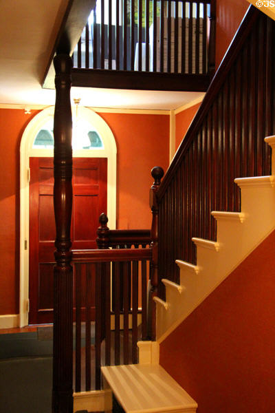 Entrance hall at Frederick Law Olmsted National Historic Site museum house. Boston, MA.