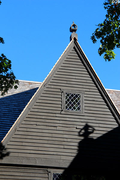 Finial atop old iron works house at Saugus Iron Works. Boston, MA.