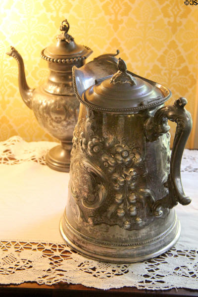 Water tankard in dining room at Orchard House. Concord, MA.