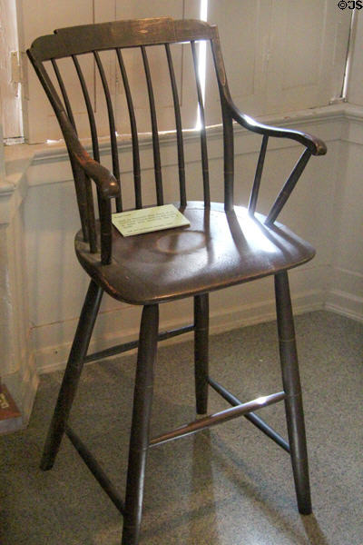 Pulpit chair used by Rev. Abiel Abbot at John Cabot House. Beverly, MA.