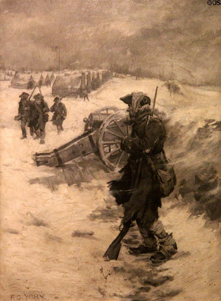 Valley Forge painting (prior to 1898) by Frederick Coffay Yohn at John Cabot House. Beverly, MA.