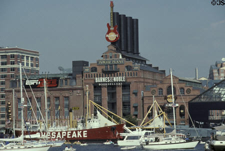 Power Plant over inner harbor. Baltimore, MD.