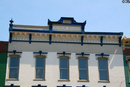 Chandler building decorative building (39 West Chicago St.). Coldwater, MI.