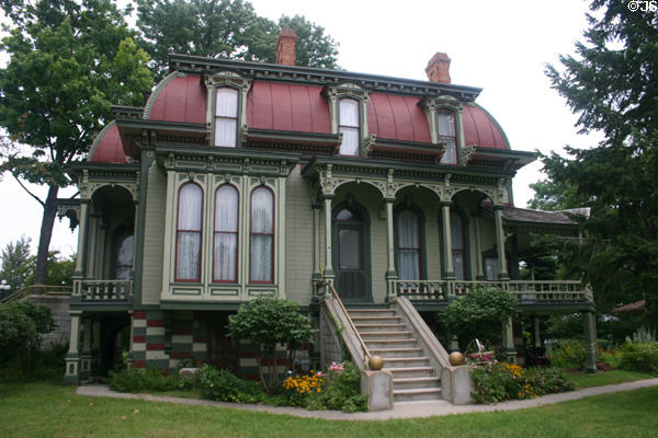 Second Empire features of Wing House Museum. Coldwater, MI.