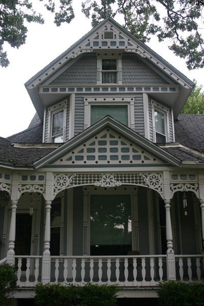 Shingle details of heritage house on N. Hanchett St. Coldwater, MI.