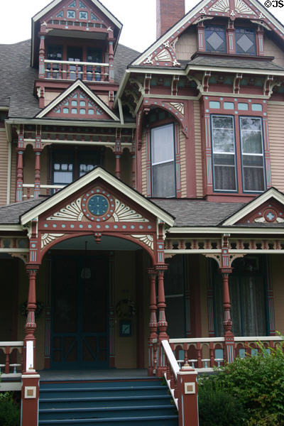 Entrance details of Skeels House on West Pearl St. Coldwater, MI.
