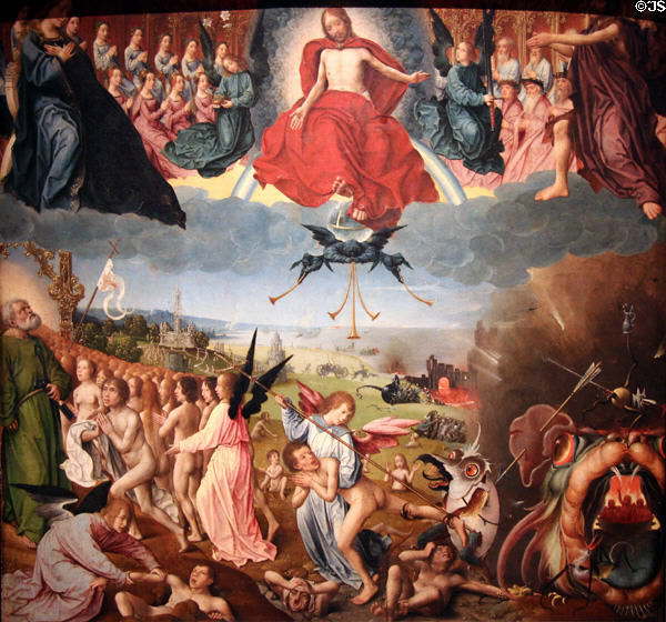 Last Judgment painting (c1525) by Jan Provost at Detroit Institute of Arts. Detroit, MI.