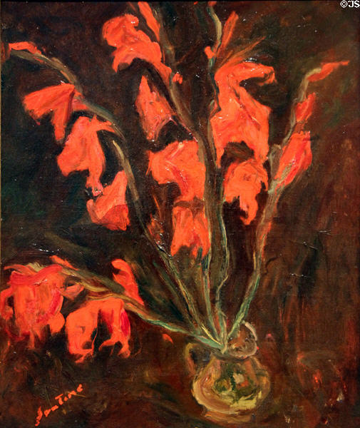Red Gladioli painting (c1919) by Chaim Soutine at Detroit Institute of Arts. Detroit, MI.